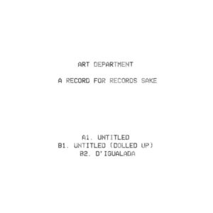 Art Dept/A RECORD FOR RECORDS SAKE 12