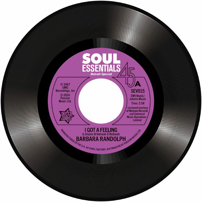 Barbara Randolph/I GOT A FEELING 7"