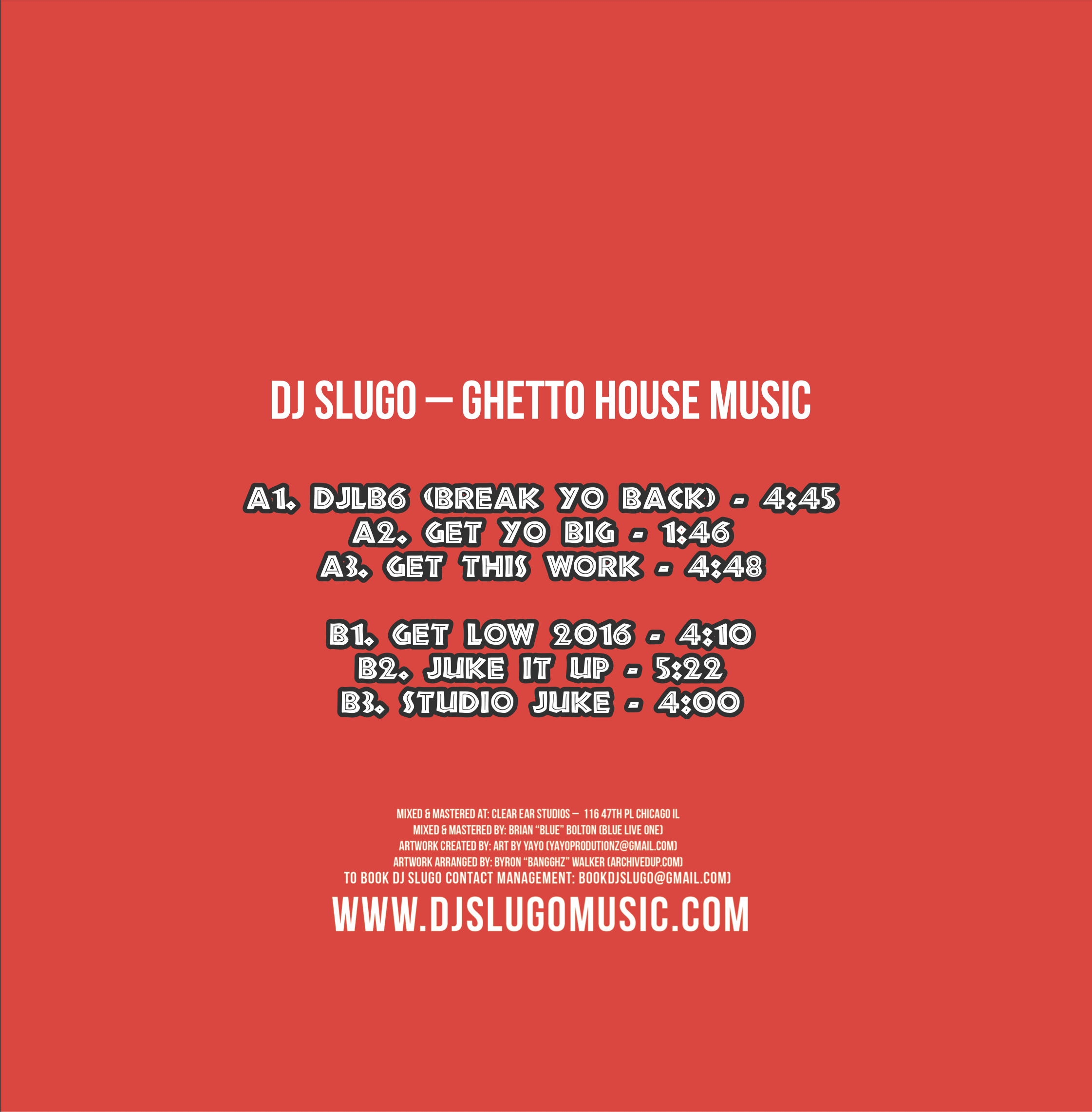 DJ Slugo/GHETTO HOUSE MUSIC 12"