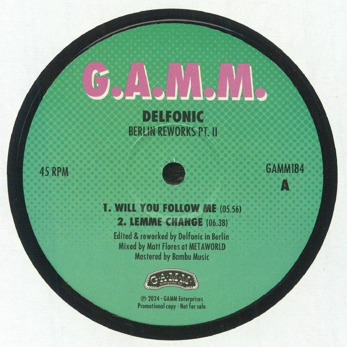 Delfonic/BERLIN REWORKS PT 2 12"