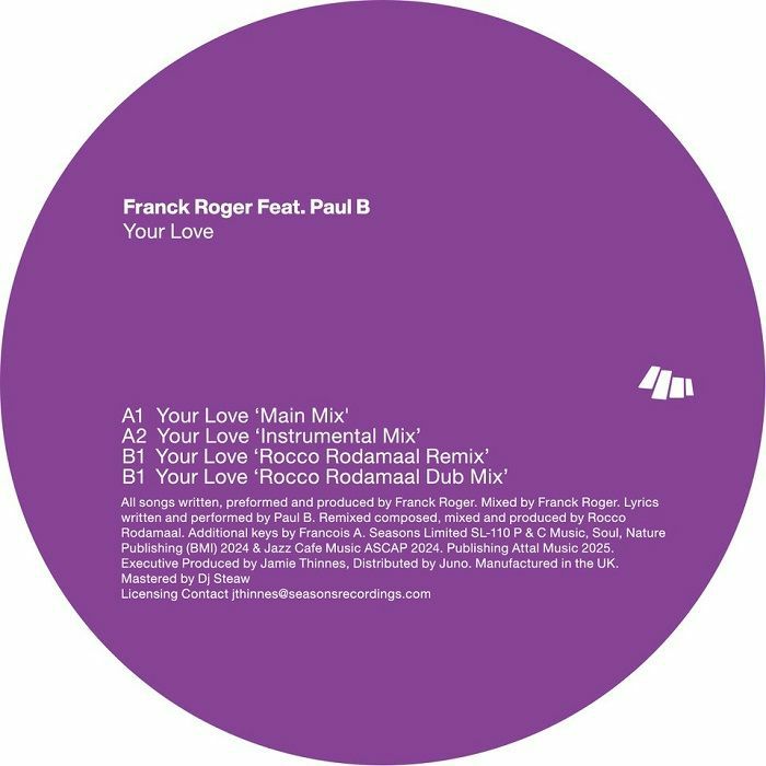 Franck Roger/YOUR LOVE 12"