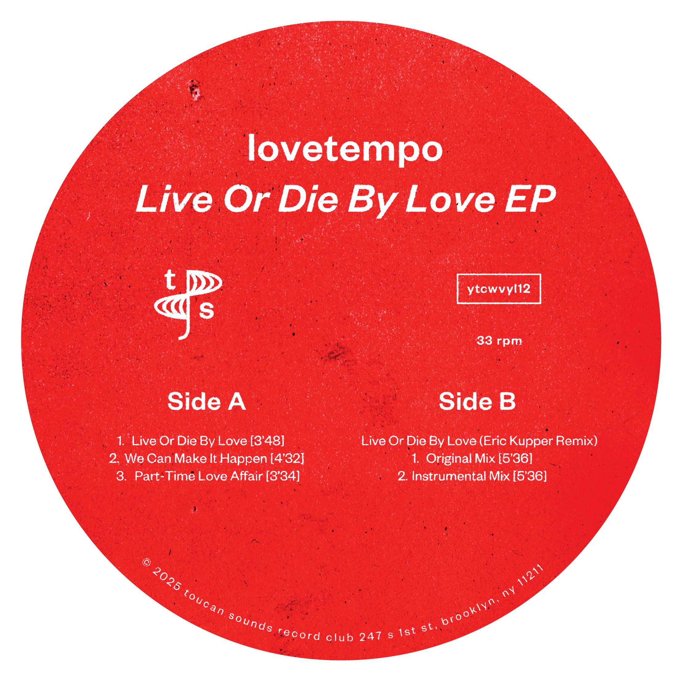 Lovetempo/LIVE OR DIE BY LOVE EP 12"